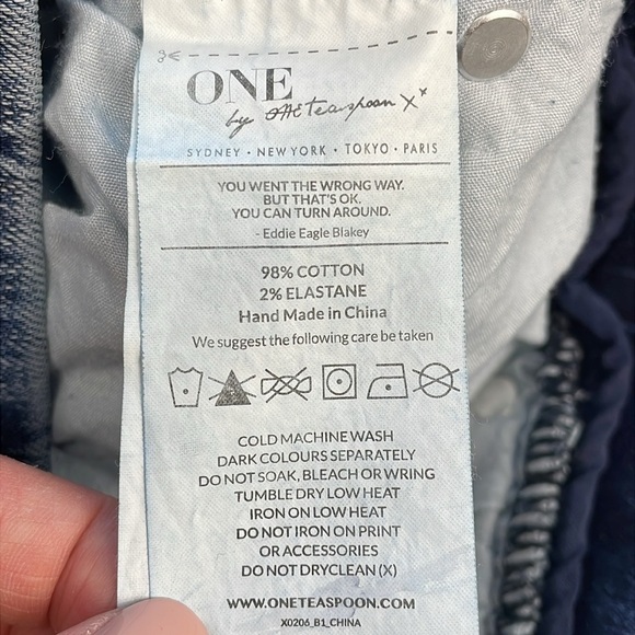 NWT One Teaspoon Killers Jeans Phoenix Wash Distressed Rips Drop Crotch Sz 24 - Picture 14 of 15